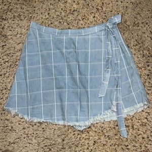 Show Me Your Mumu Chambray Wrap Skort